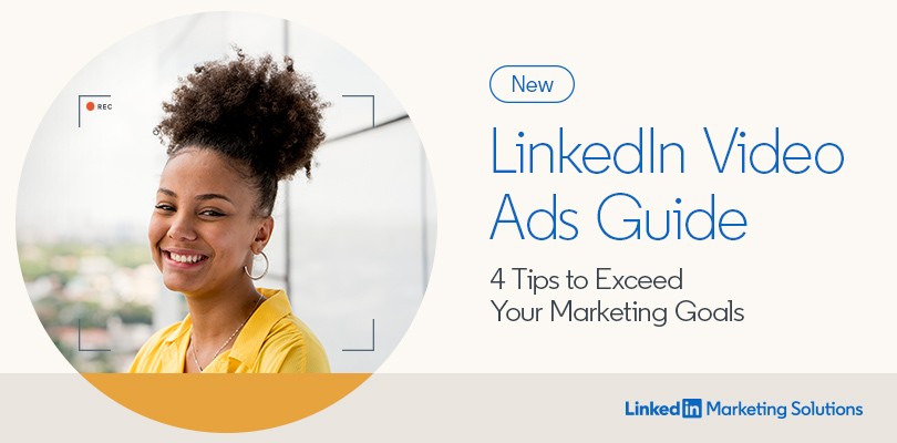 LinkedIn Video Ad Guide: Woman looking directly at camera