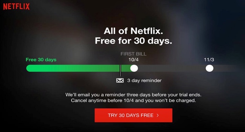 How to Avail the 30-Day Netflix Free Trial