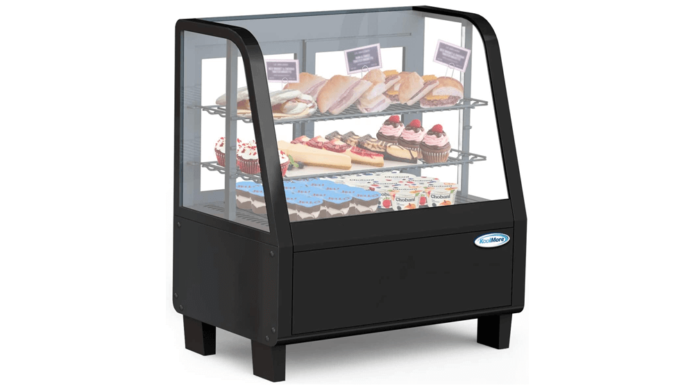 KoolMore Commercial Countertop Refrigerator Display Case Merchandiser with LED Lighting