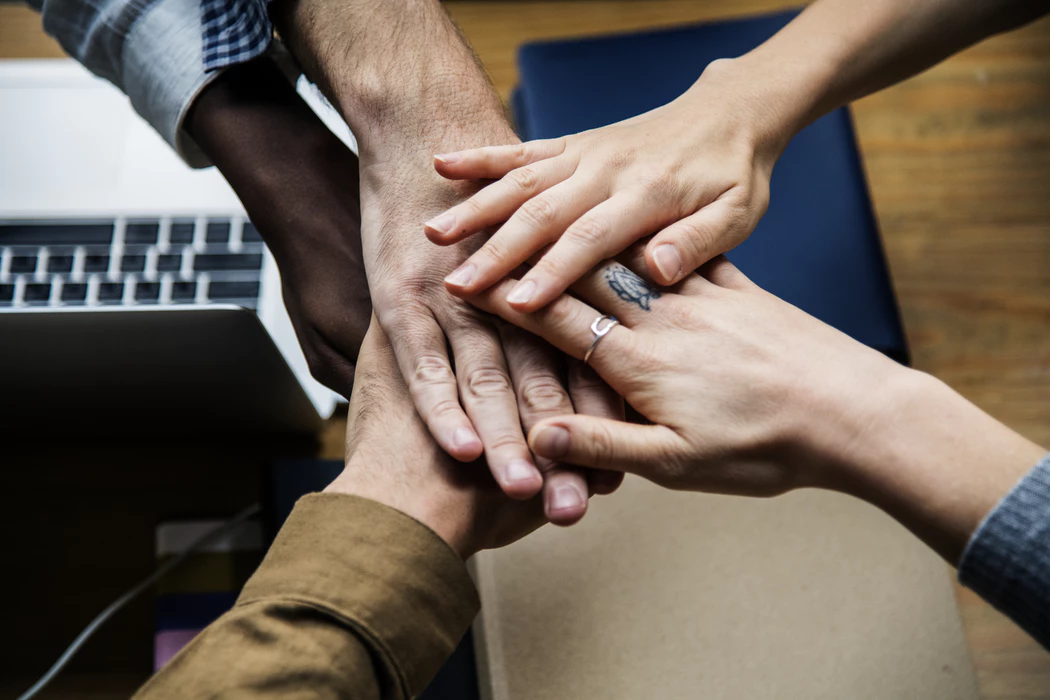 Example of teamwork in an office setting