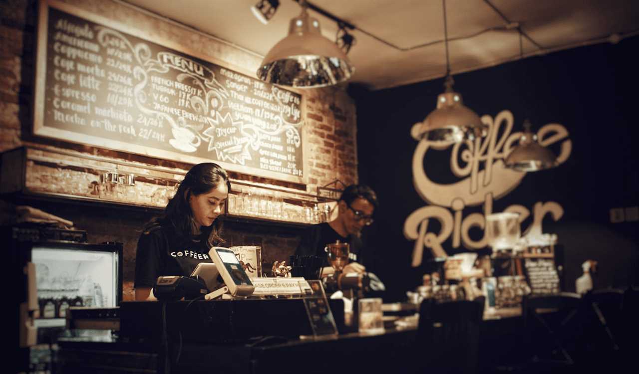 baristas working at a coffee shop