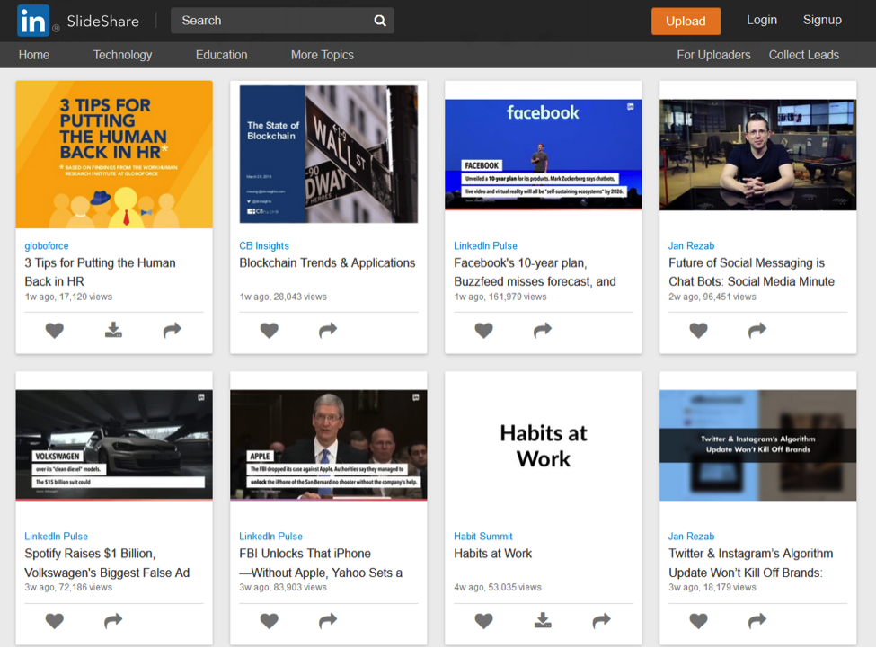 SlideShare Screenshot