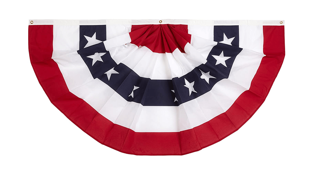 Annin Flagmakers Model 483200 Pleated Fan Bunting Decoration Polyester Cotton Blend