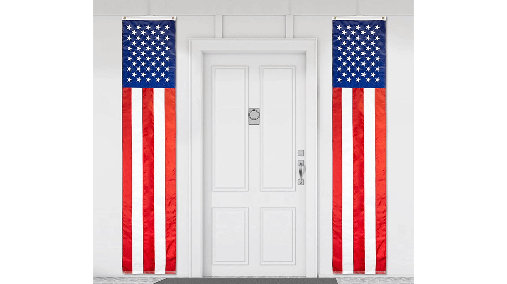 G128 American Flag Patriotic Bunting & Flag Pulldown