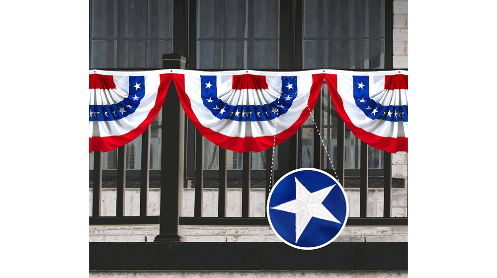 G128 USA Pleated Fan Flag