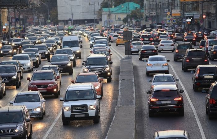 vehicles on the road