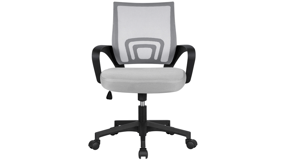 YAHEETECH Ergonomic Mesh Office Chair Gray Mid Back Ergonomic Computer Chair Desk Chair