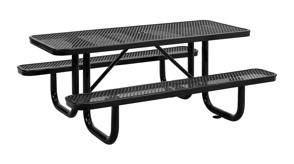 Global Industrial 72-inch Expanded Metal Rectangular Picnic Table