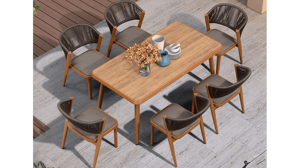 PURPLE LEAF 7 Pieces Outdoor Dining Set 