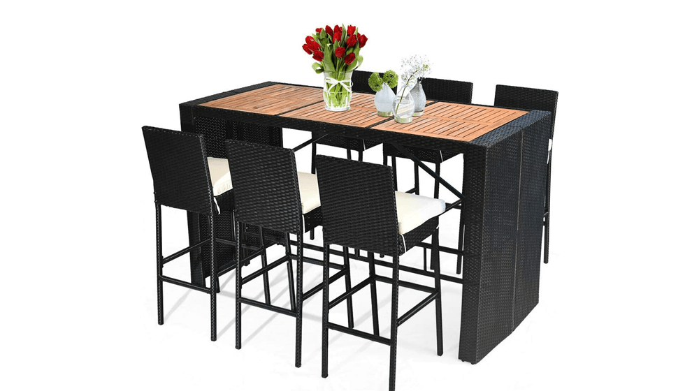 Tangkula 7 PCS Outdoor Dining Set