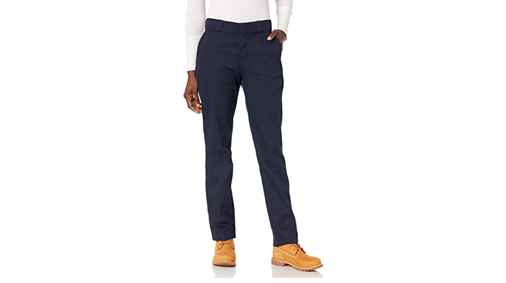 Dickies Women's Flex Slim Fit Work Pants, Dark Navy