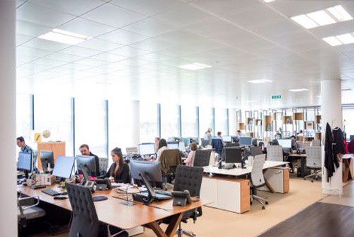 Busy office space