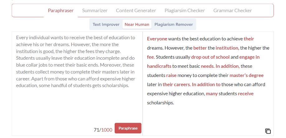 How AI Paraphrasing Tool Helps Students Beat Plagiarism Checks?