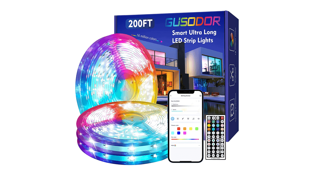 GUSODOR 200ft Led Lights