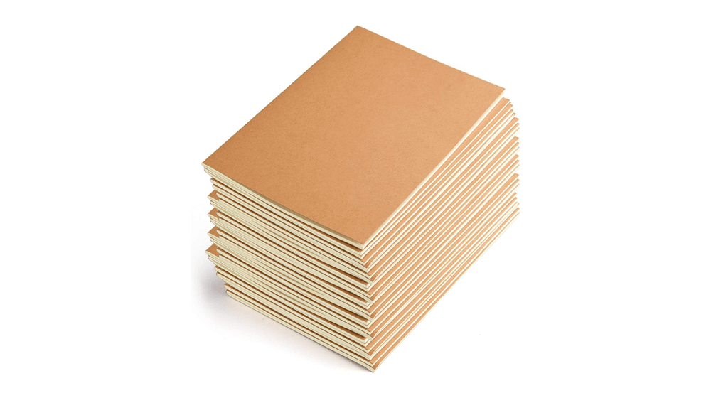 Coopay 36 Pack Journal Notebook Kraft Brown Cover Lined Notebooks for Travelers