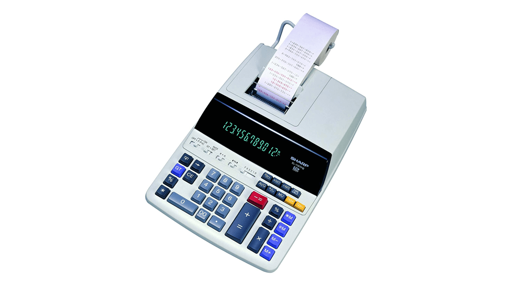 Sharp EL-1197PIII Heavy Duty Color Printing Calculator
