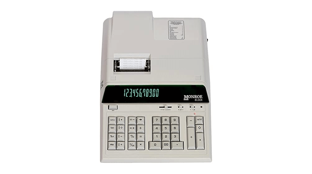 Monroe 8130X Heavy Duty Printing Calculator