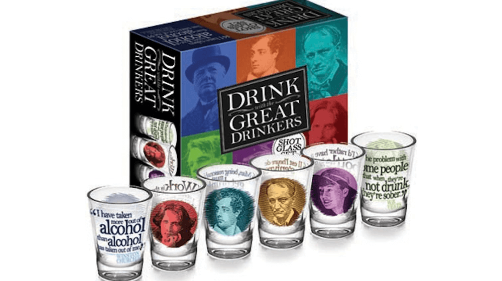 The Unemployed Philosophers Guild Great Drinkers Shot Glasses