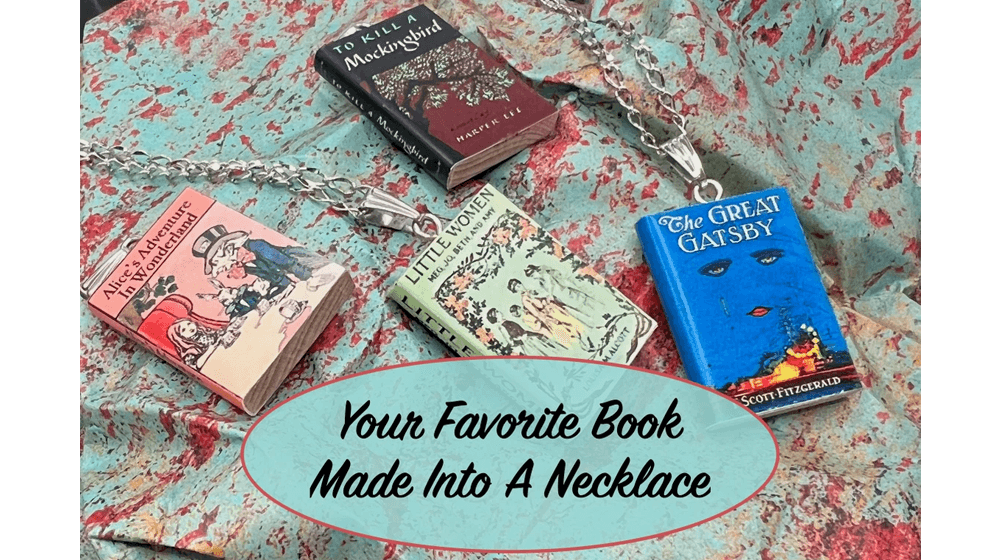 Mini Book Personalized Necklace