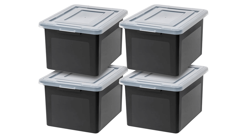 IRIS USA Letter & Legal Size Plastic Storage Bin Tote Organizing File Box