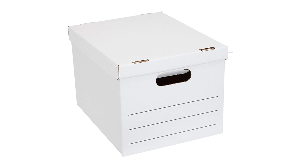 Amazon Basics Storage and Filing Boxes with Lid and Handles
