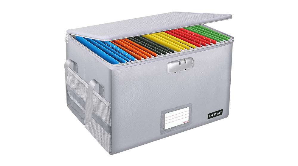 Fireproof Box with Lock,ENGPOW File Box Storage Organizer
