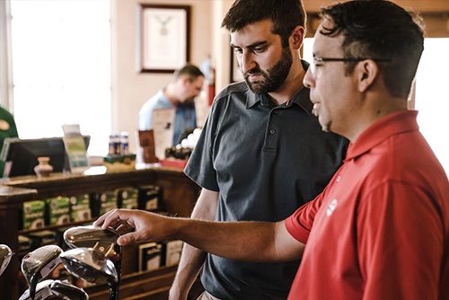 retail management at a golf store