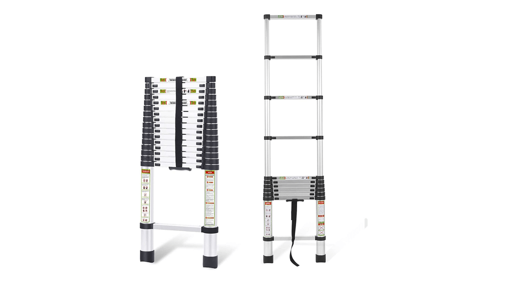 Telescopic Ladder, 20.3FT RIKADE Aluminum Telescoping Ladder with Non-Slip Feet