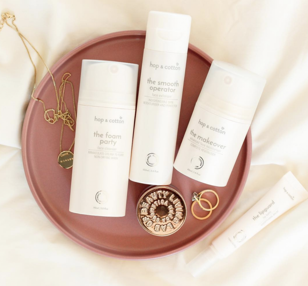 Hop & Cotton's customizable skin care products