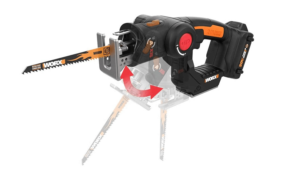 WORX WX550L 20V Power Share Axis Cordless Reciprocating & Jig Saw