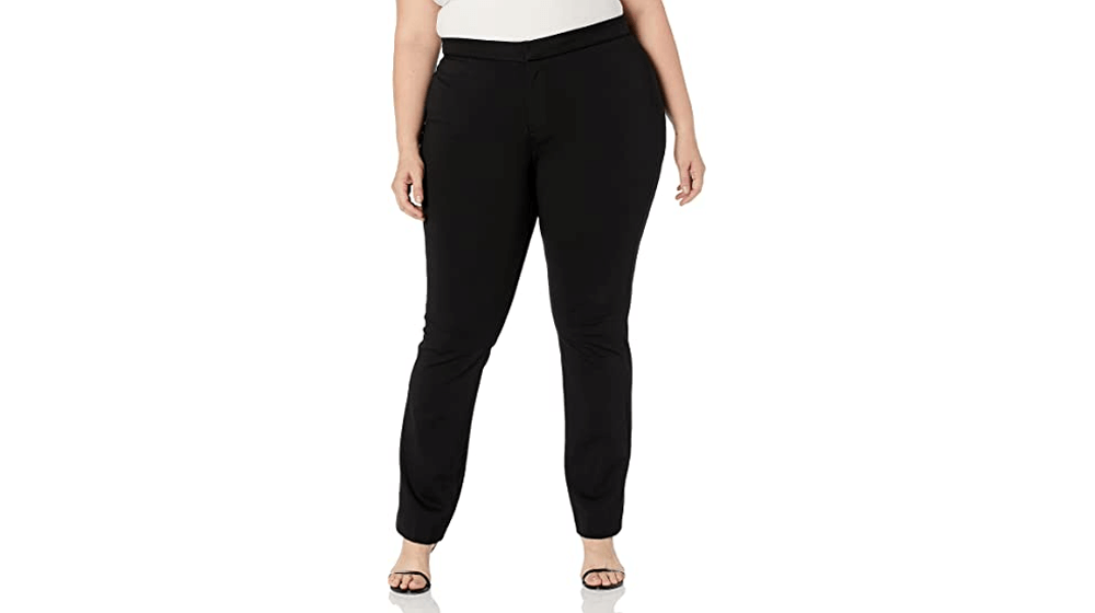 NYDJ Women's Plus Size Slim Trouser Pants in Ponte Knit