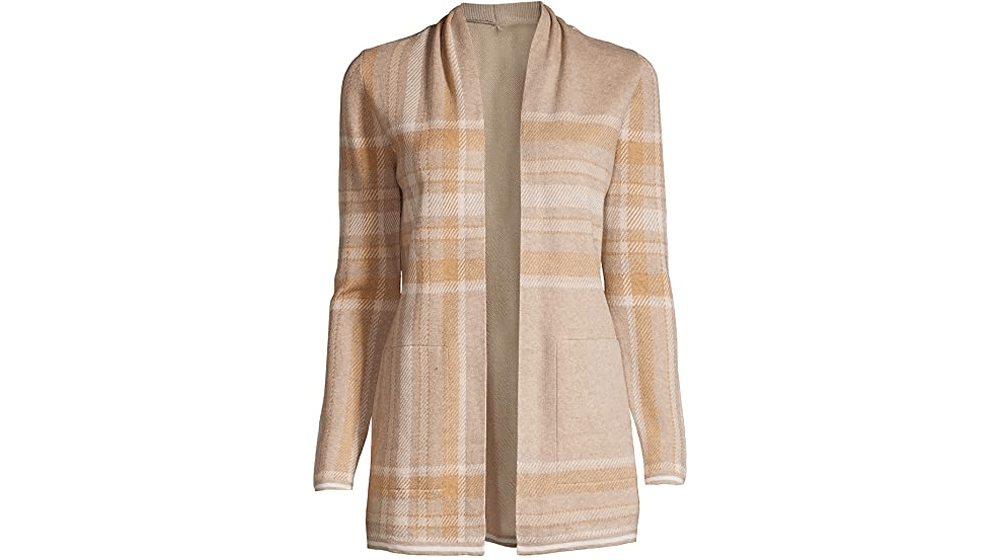 Lands' End Women's Cotton Open Long Cardigan Sweater