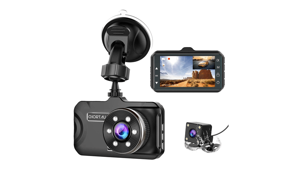 Dash Cam Front and Rear CHORTAU Dual Dash Cam