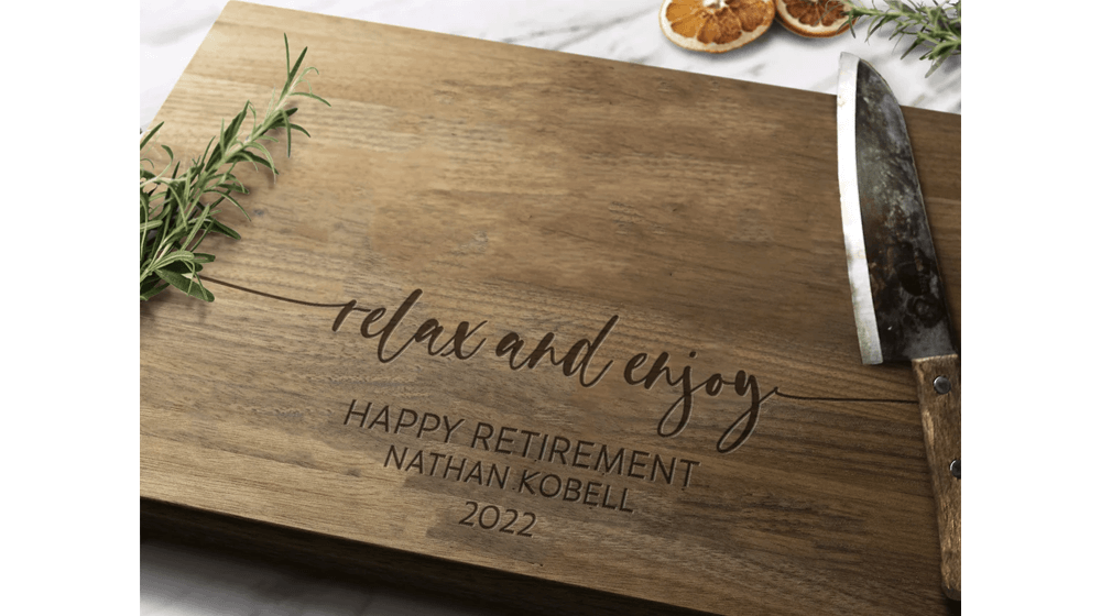 Retirement Cutting Board, Retirement Gift