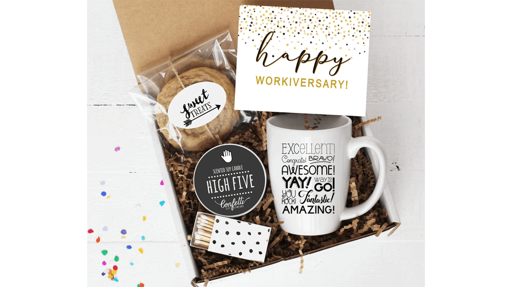 Happy Workiversary Mug Gift Box - Work Anniversary Gift