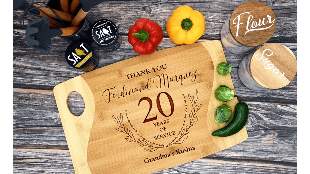 Personalized Work Anniversary Cutting Board