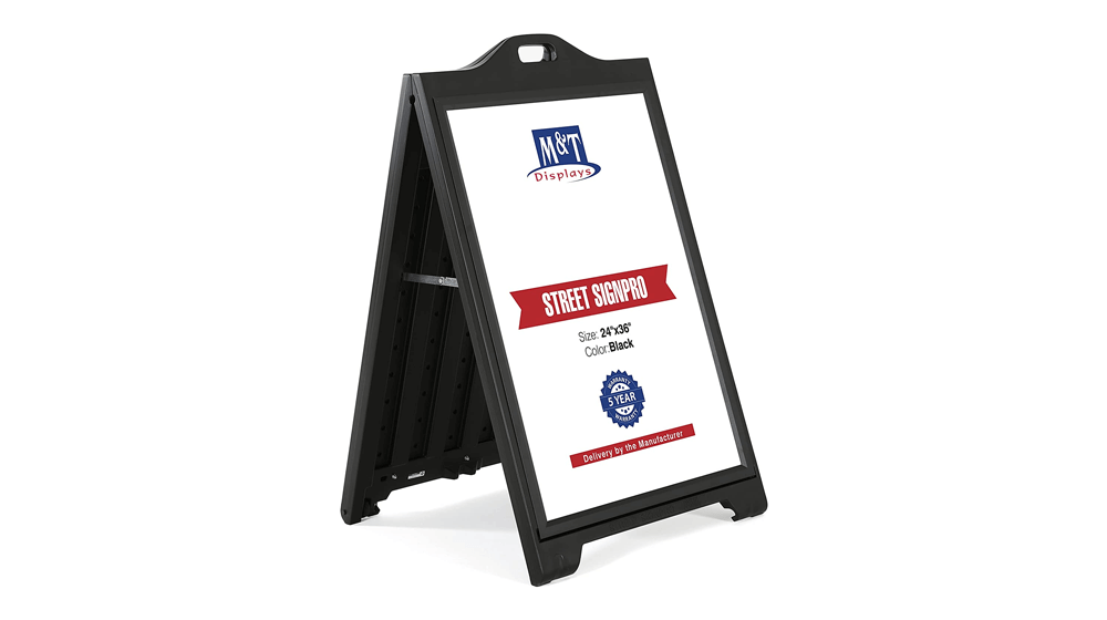 M&T Displays Street SignPro with Lens Protective Cover