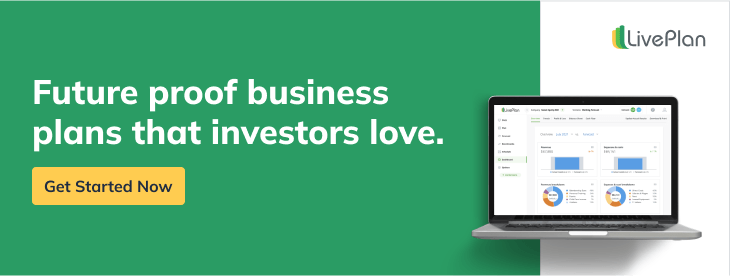 Future proof business plans that investors love. Get Started with LivePlan
