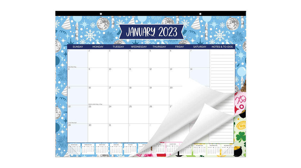 bloom daily planners 2023 Calendar Year Desk, Wall Monthly Calendar Pad