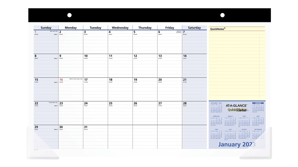 AT-A-GLANCE 2023 Monthly Desk Calendar