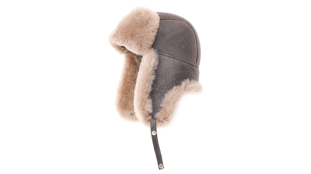 Mumcu's Leather Aviator Russian Ushanka Trapper Shearling Sheepskin Mad Bomber Fur Ear Flap
