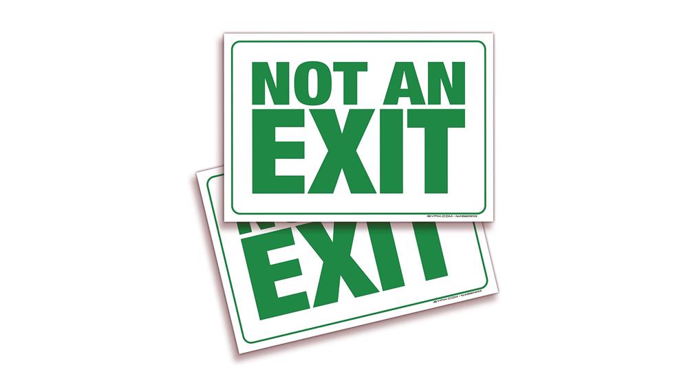 iSYFIX Not an Exit Stickers &ndash; 2 Pack