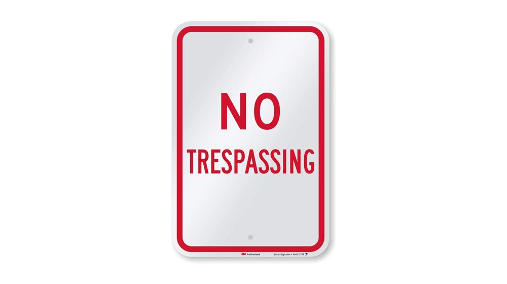 SmartSign, No Trespassing, Sign