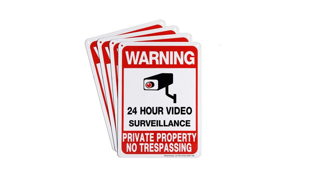 Sheenwang 4-Pack Private Property No Trespassing Sign