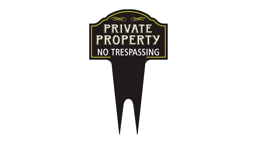GBATERI Private Property No Trespassing Sign