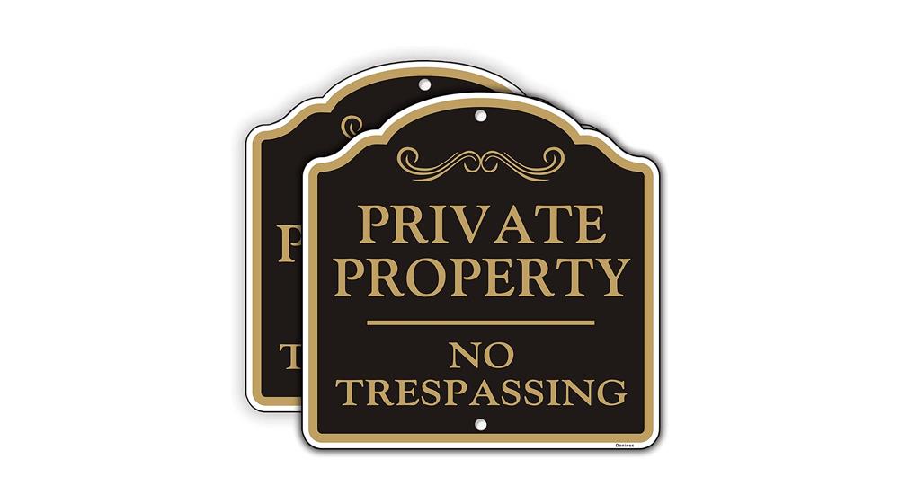 Large (2 Pack) Private Property No Trespassing Sign