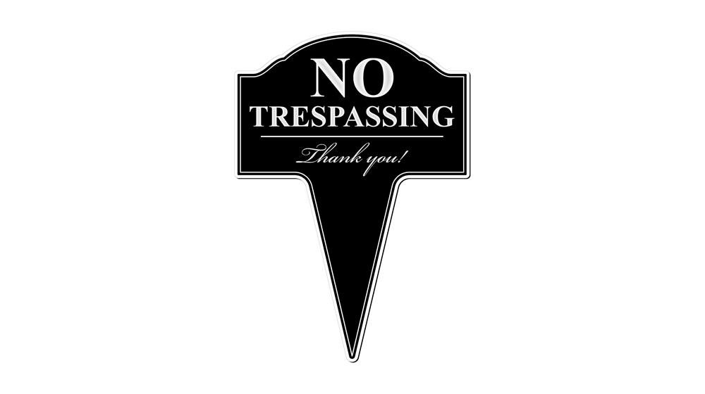 No Trespassing Aluminum Metal Yard Sign