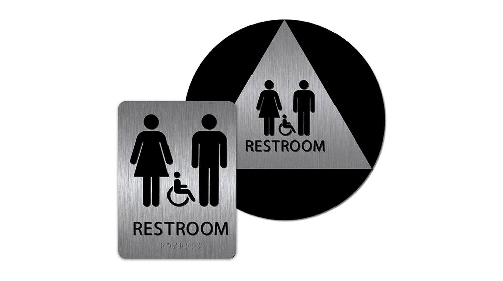 Unisex Restroom Sign Bundle - Wall and Door