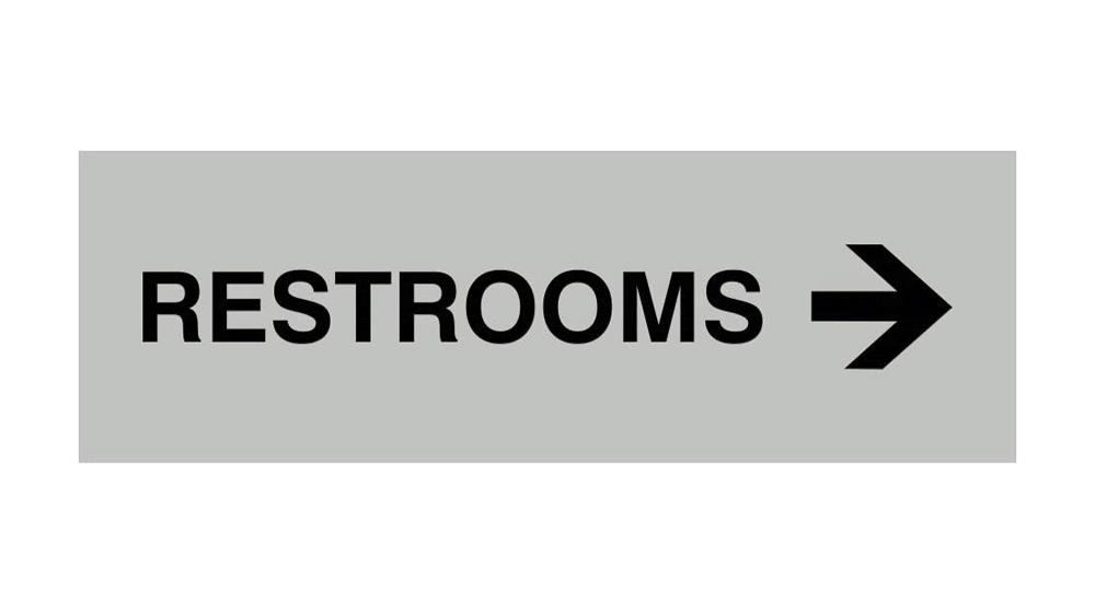 Signs ByLITA Basic Restrooms Right Arrow Directional Sign