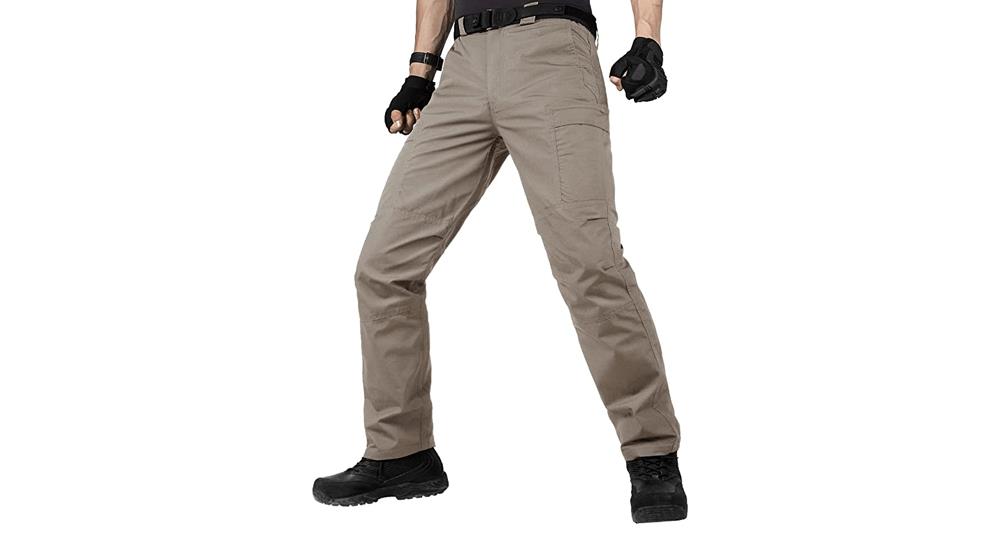 FREE SOLDIER Men's Water Resistant Pants Relaxed Fit Tactical Combat Army Cargo Work Pants